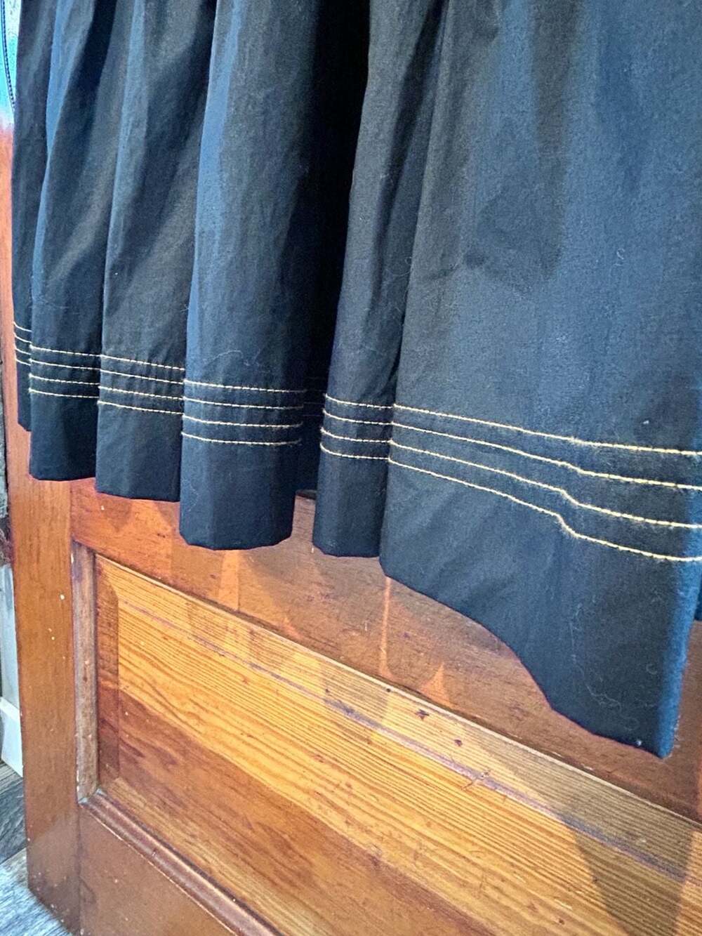 Veronica Beard Jeans Kura Mixed-Media Tiered Midi Dress Black Size S - Picture 4 of 8